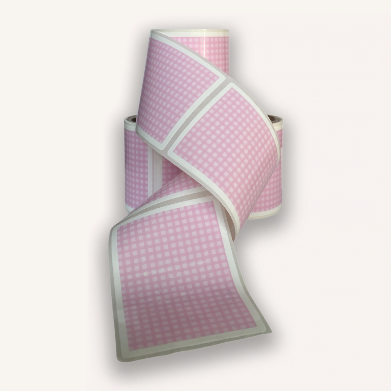 Background labels white pink checkered