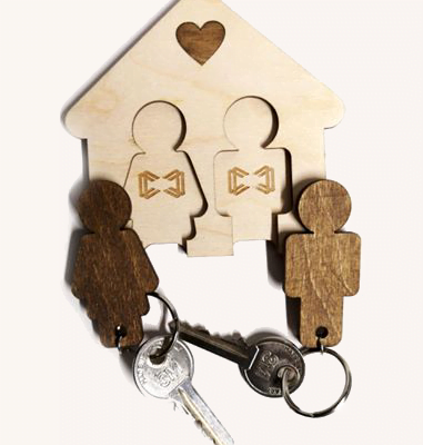 Family Keys Holder - 2 Key Rings