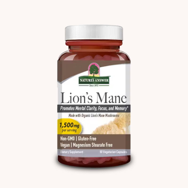 A bottle of Lion's Mane Mushroom, 30 capsules