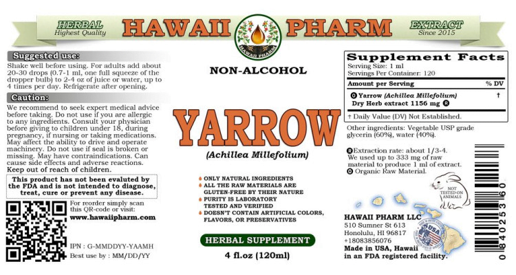 yarrow alcohol free hawaii pharm pura fons