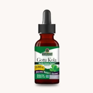 A bottle of Gotu Kola Extract, a natural herbal dietary supplement