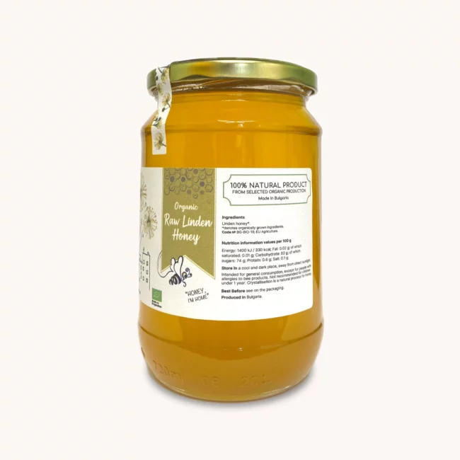 Organic Raw Linden Honey Right
