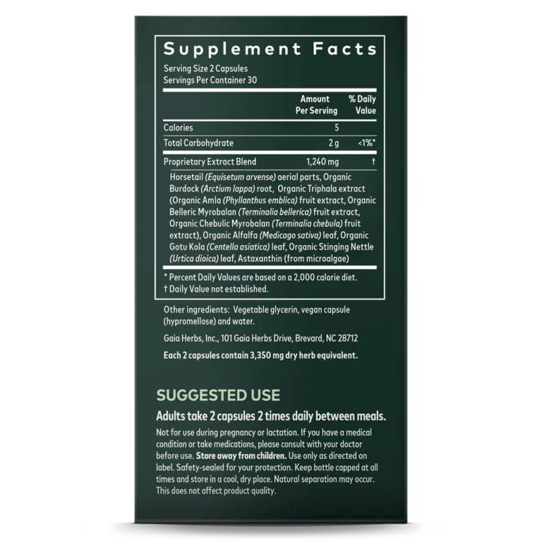 Supplement facts of Hair, Skin & Nail Support - Nutrition, Ingredients, and Uses