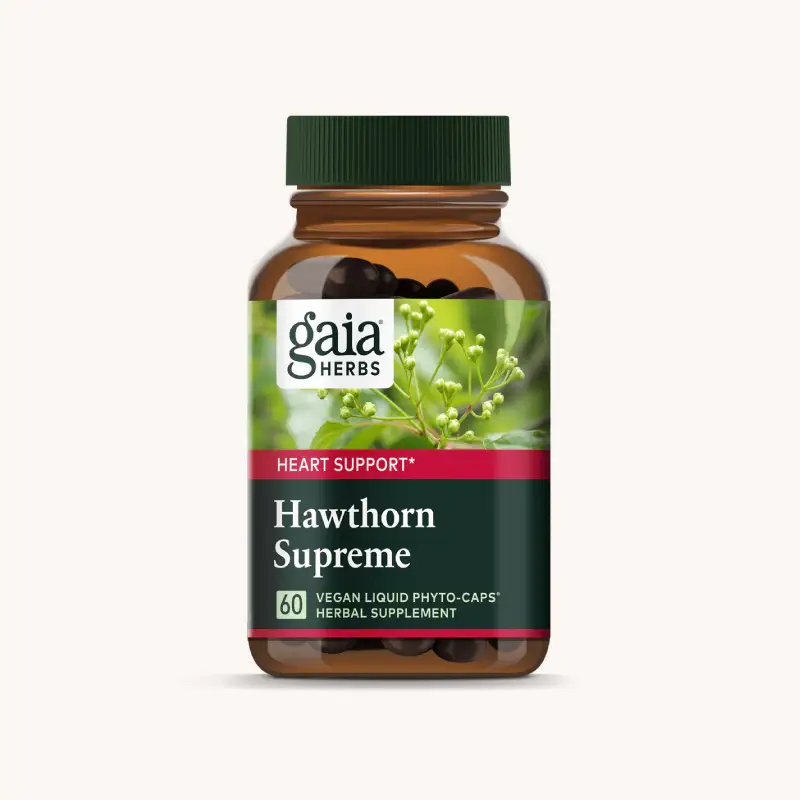 Extract de păducel Hawthorn Supreme de la Gaia Herbs - 60 de capsule