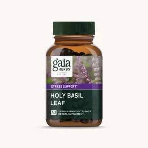 Bottle of Holy Basil Leaf Capsules - 60 Capsules