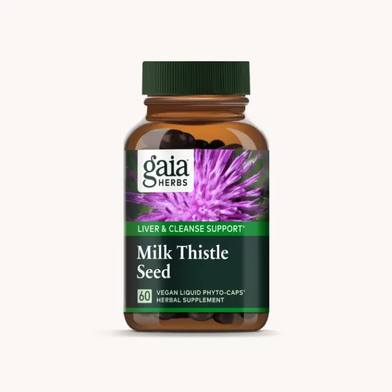 Sticlă cu Gaia Herbs Milk Thistle Seed (Semințe de armurariu) - capsule