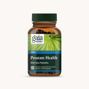 Gaia Herbs' Prostate Health herbal extract comes in a bottle of 60 capsules