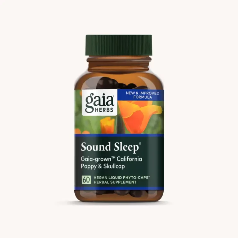 Gaia Herbs' Sound Sleep supplement comes in a bottle of 60 capsules.