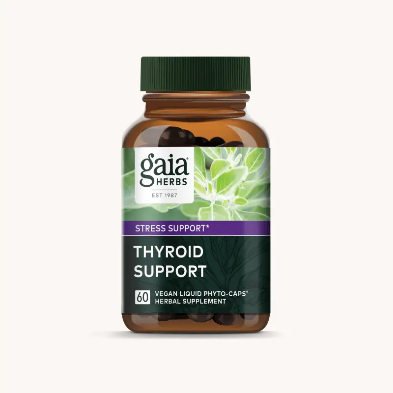 Flacon de Gaia Herbs Suplimente alimentare pentru tiroida- 60 de capsule