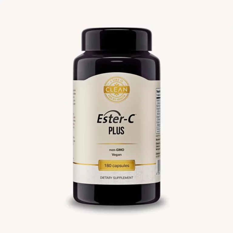 A bottle of I Like It CLEAN's Ester-C® Plus supplement, 500 mg