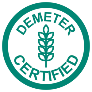The Color Kajal Pine Green (Cold) is Demeter-certified.  