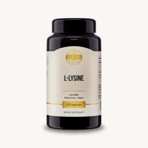 A bottle of L-Lysine supplement - 270 capsules
