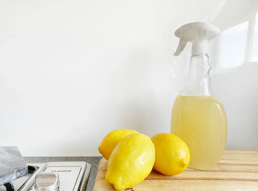 Lemon juice is a natural product that can effectively clean surfaces