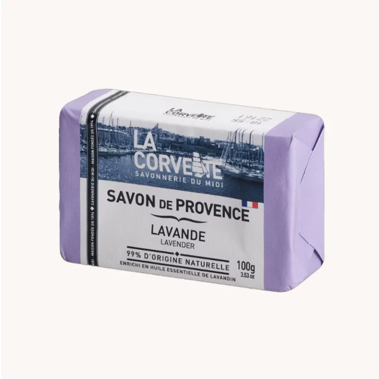 Front view of Provence Soap with lavender scent, eco-friendly and delicately crafted